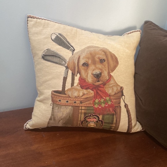 Vintage Crown Textile Co., LTD Labrador dog golf pillow decorative feather fill - Picture 4 of 16